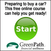 Buying a car? GreenPath's free online class can help you get ready. Select to start course.